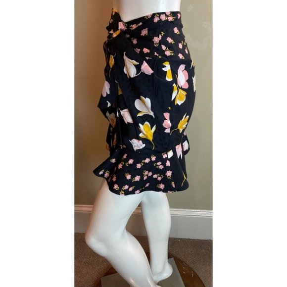 Self-Portrait Mixed Floral Ruffle Skirt NEW - Picture 8 of 13
